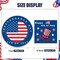 50PCS American Flag Patriotic Party Supplies, 7inch Independence Day Paper Plates Napkins Memorial Day Dinner Dessert Disposable Plates for 4th of July Independence Day Decorations, Serve 25